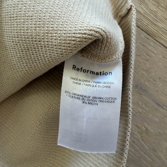 Reformation Beige Ribbed Tank Top - Picture 3 of 5